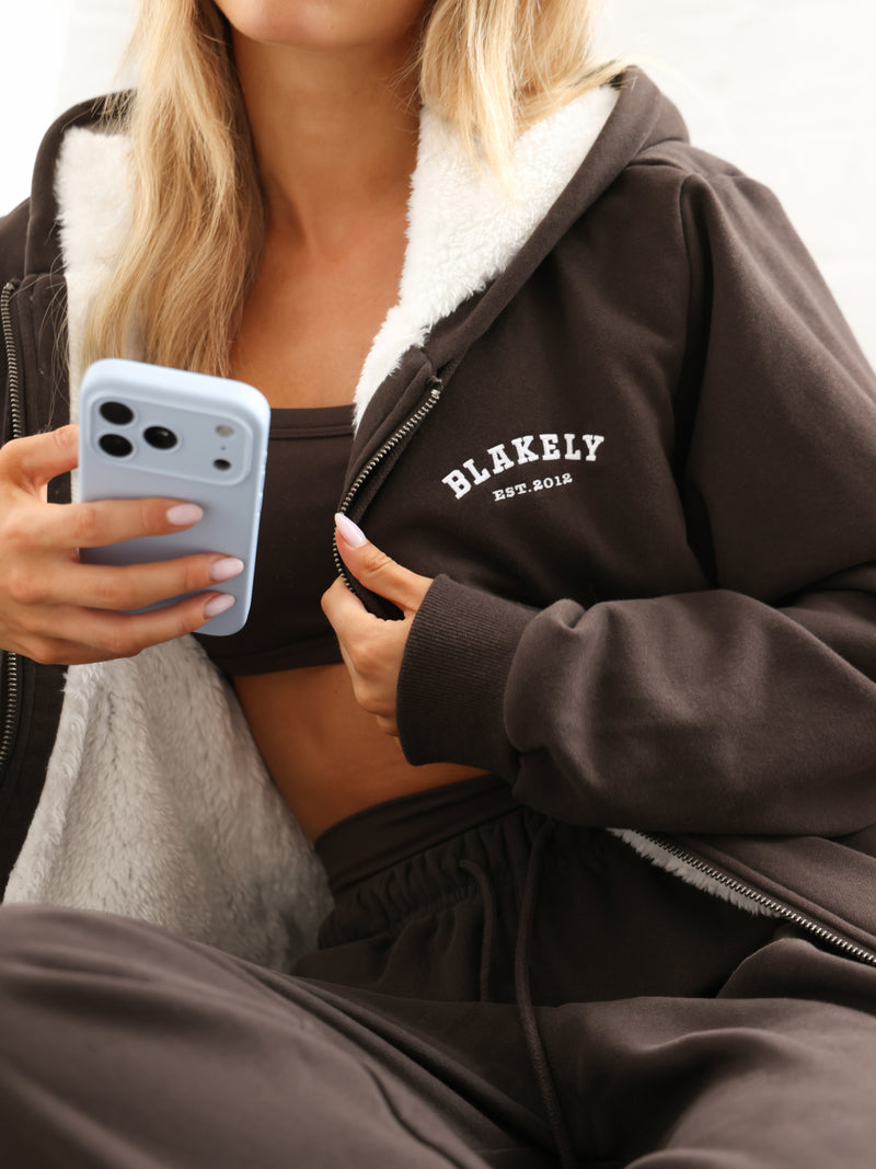 Heritage Full Zip Hoodie - Brun chocolat