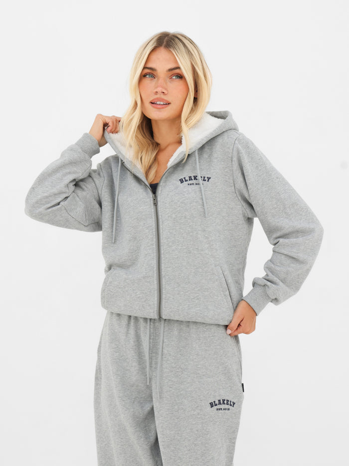 Heritage Full Zip Hoodie - Gris chiné