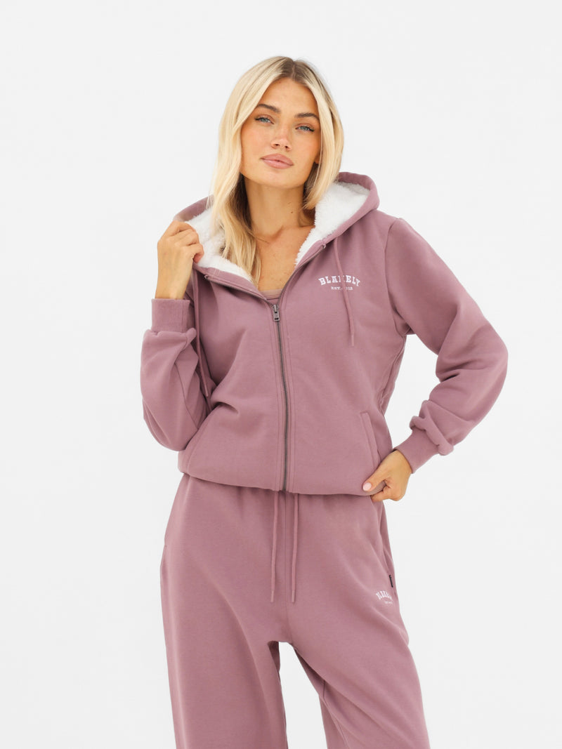 Heritage Full Zip Hoodie - Stoffig roze