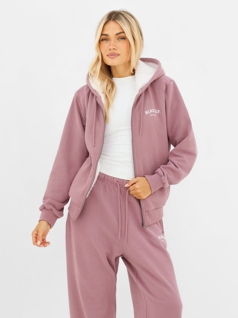 Heritage Full Zip Hoodie - Stoffig roze