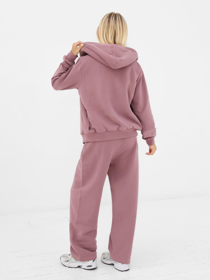 Heritage Full Zip Hoodie - Stoffig roze