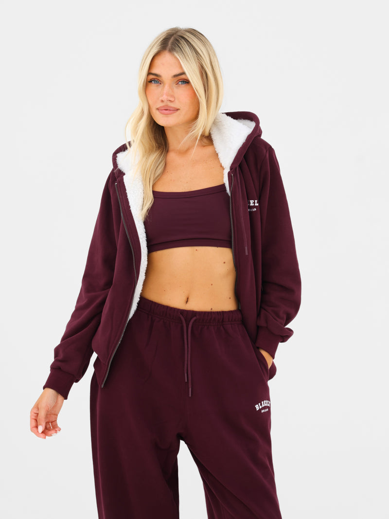 Heritage Full Zip Hoodie - Cerise noire
