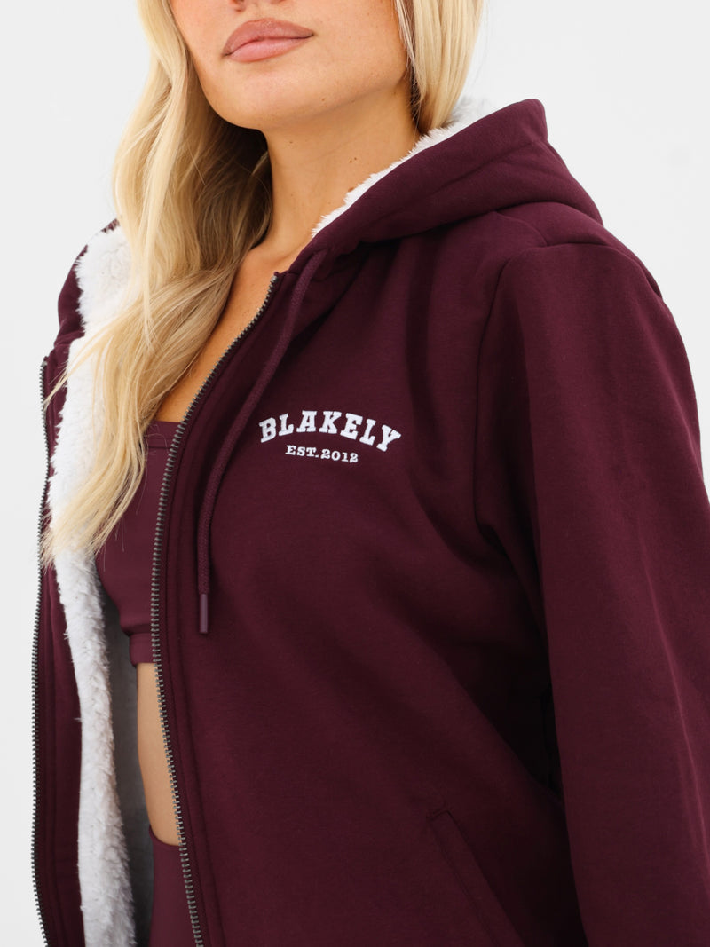 Heritage Full Zip Hoodie - Cerise noire