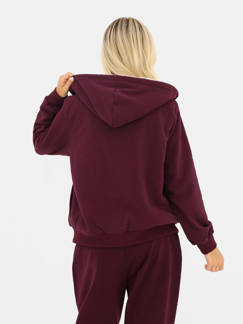 Heritage Full Zip Hoodie - Cerise noire