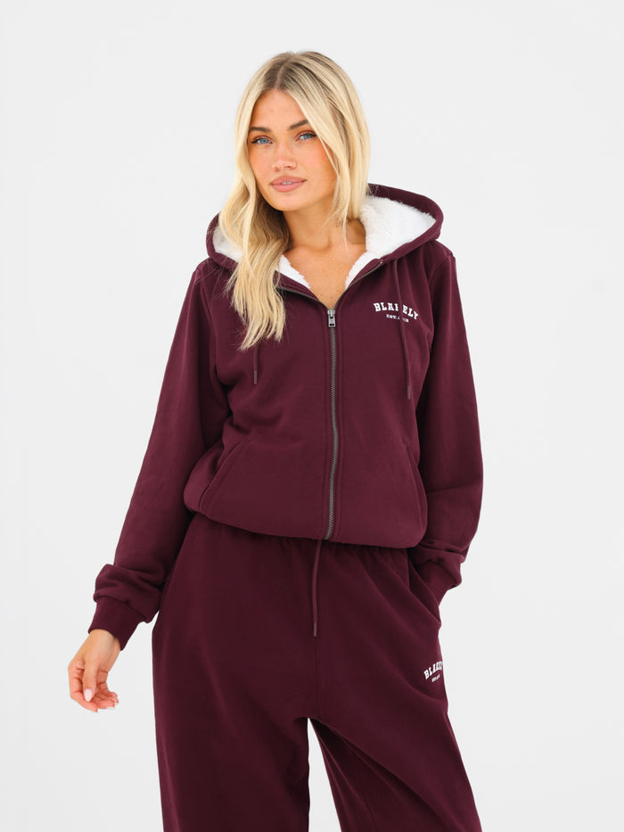 Heritage Full Zip Hoodie - Cerise noire