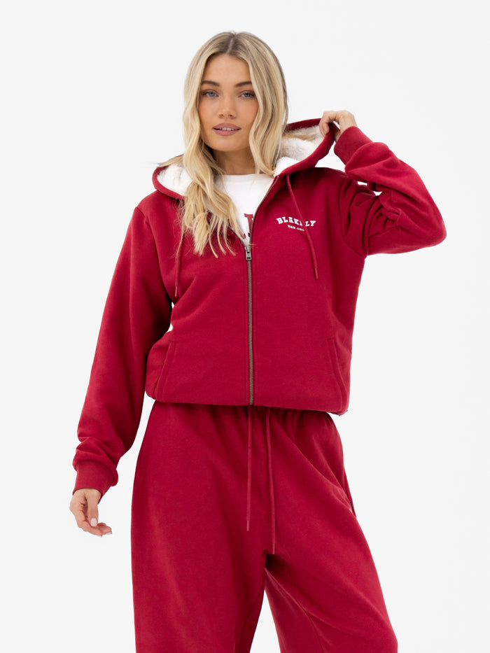 Heritage Oversized Full Zip Hoodie - Rot