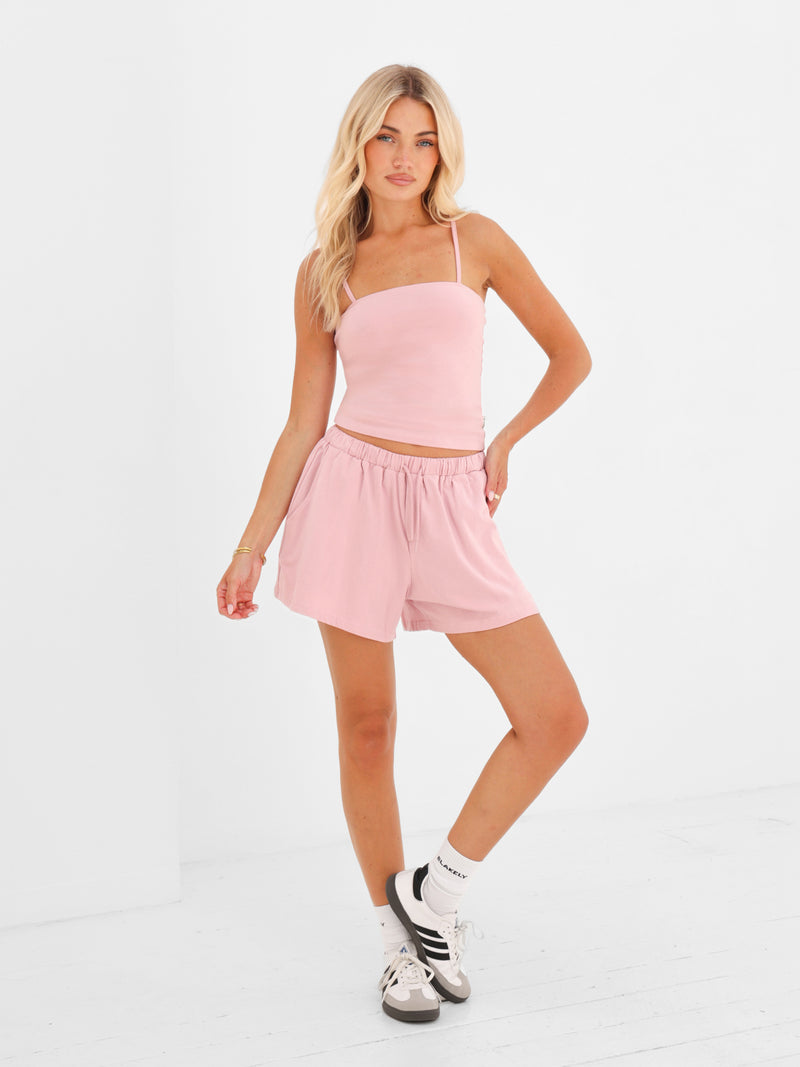 Ayla Cotton Cami Top - Rose Pivoine