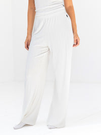 Aria Pointelle Trousers - Sanftes Weiß