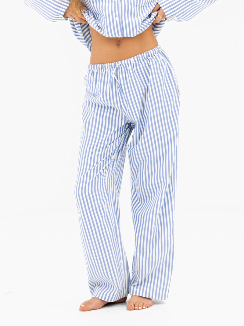 Suki Stripe Trousers - Blue Stripe