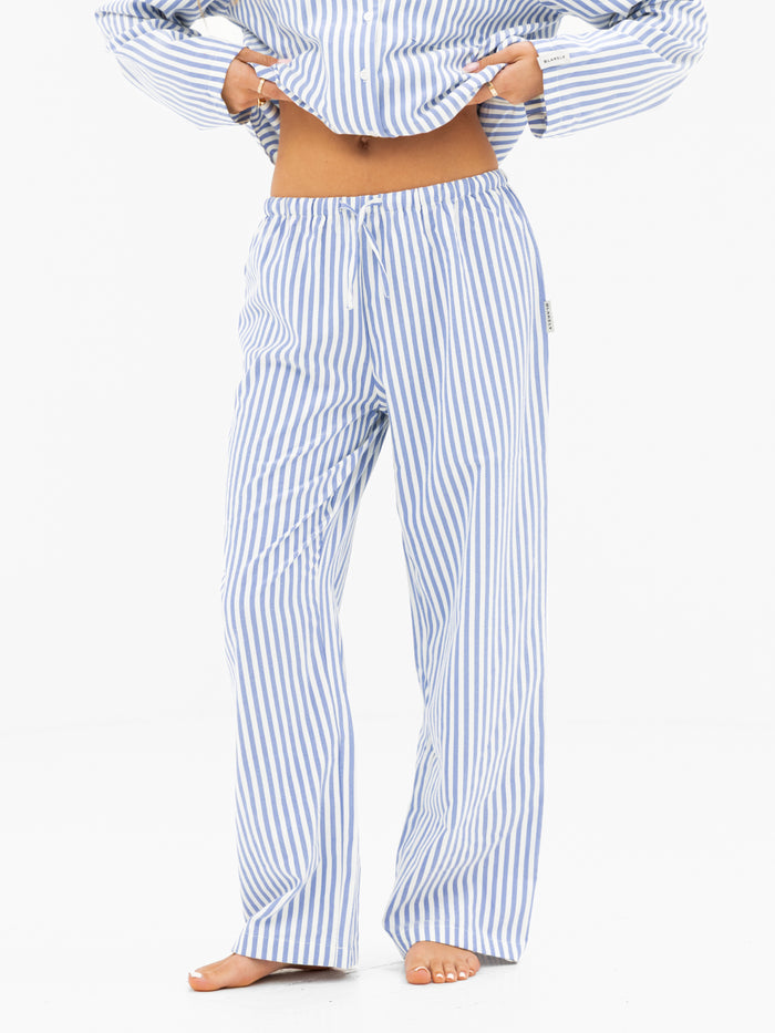 Suki Stripe Trousers - Blue Stripe