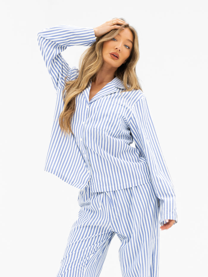 Suki Stripe Shirt - Blue Stripe