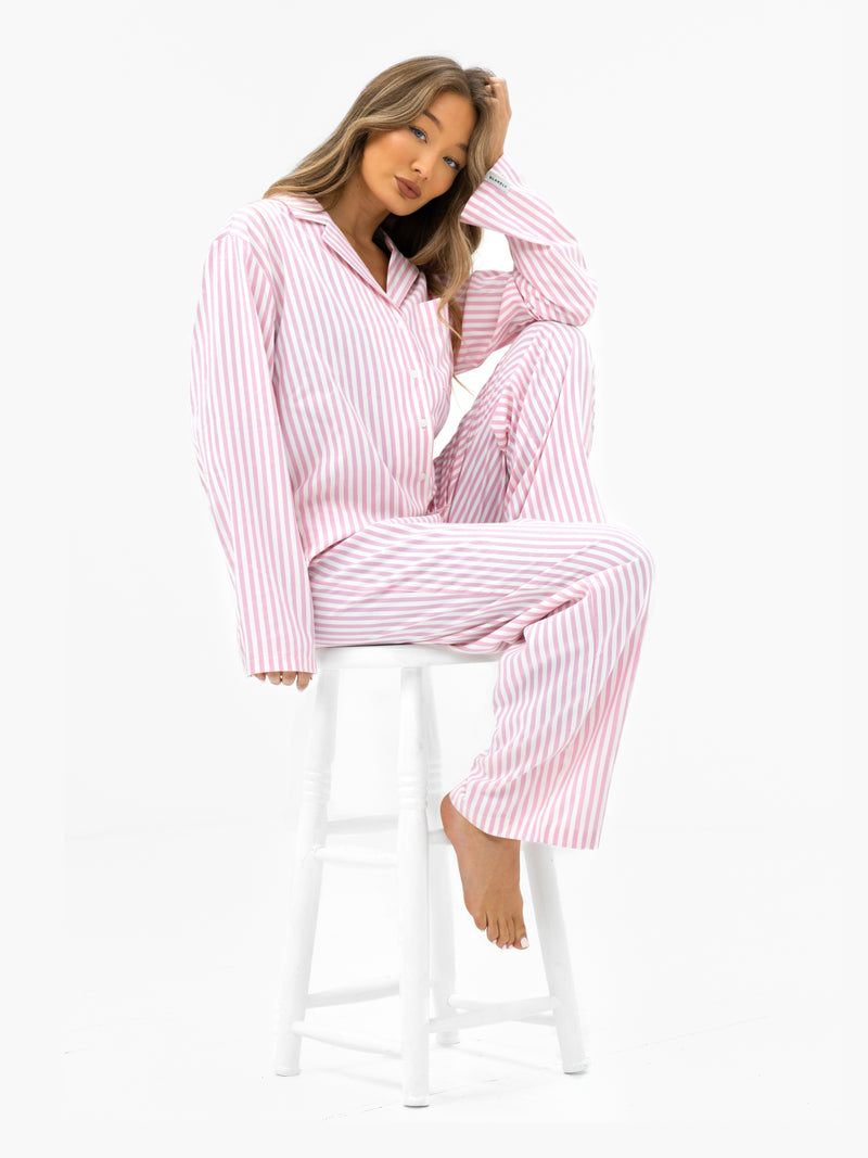 Suki Stripe Shirt - Pink Stripe