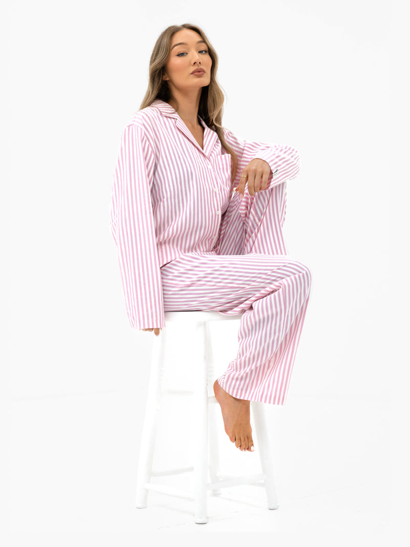 Suki Stripe Shirt - Pink Stripe