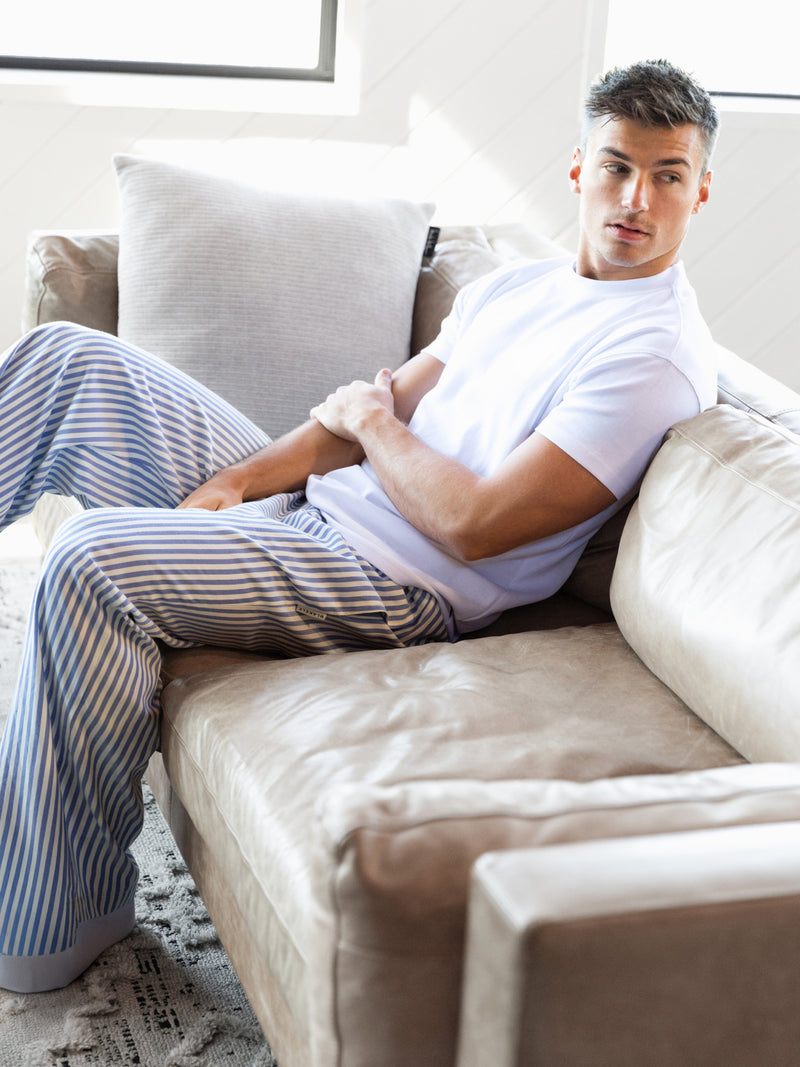 Albie Checked Trousers - Blauer Streifen