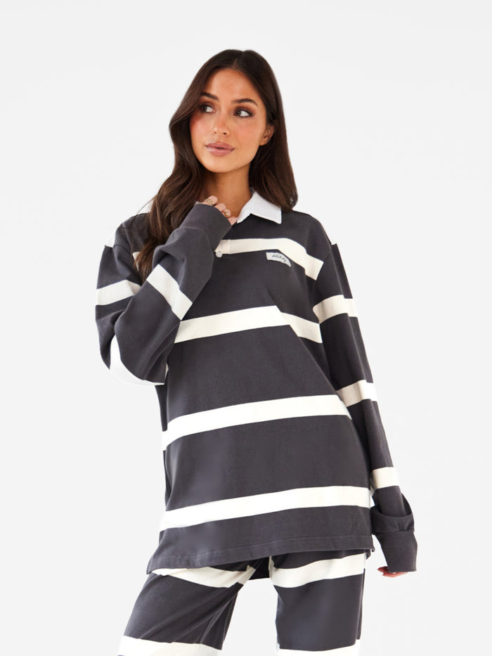 Tilly Rugby Shirt - Holzkohle