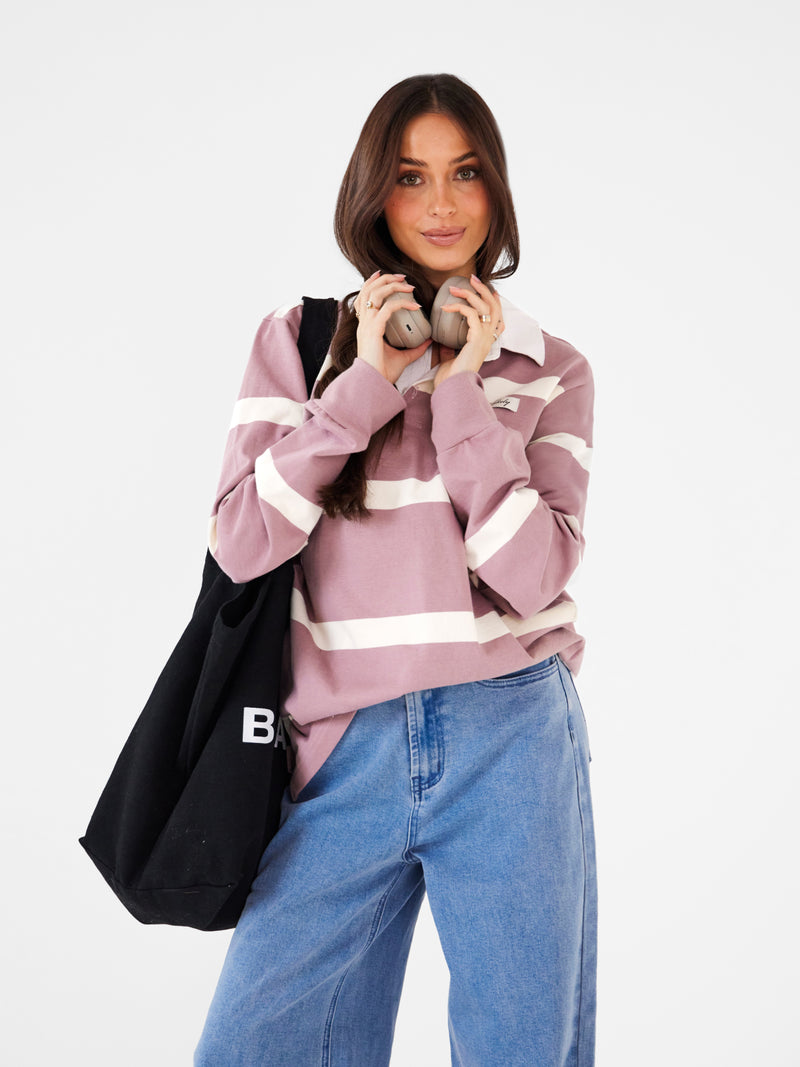 Tilly Rugby Shirt - Dusty Pink