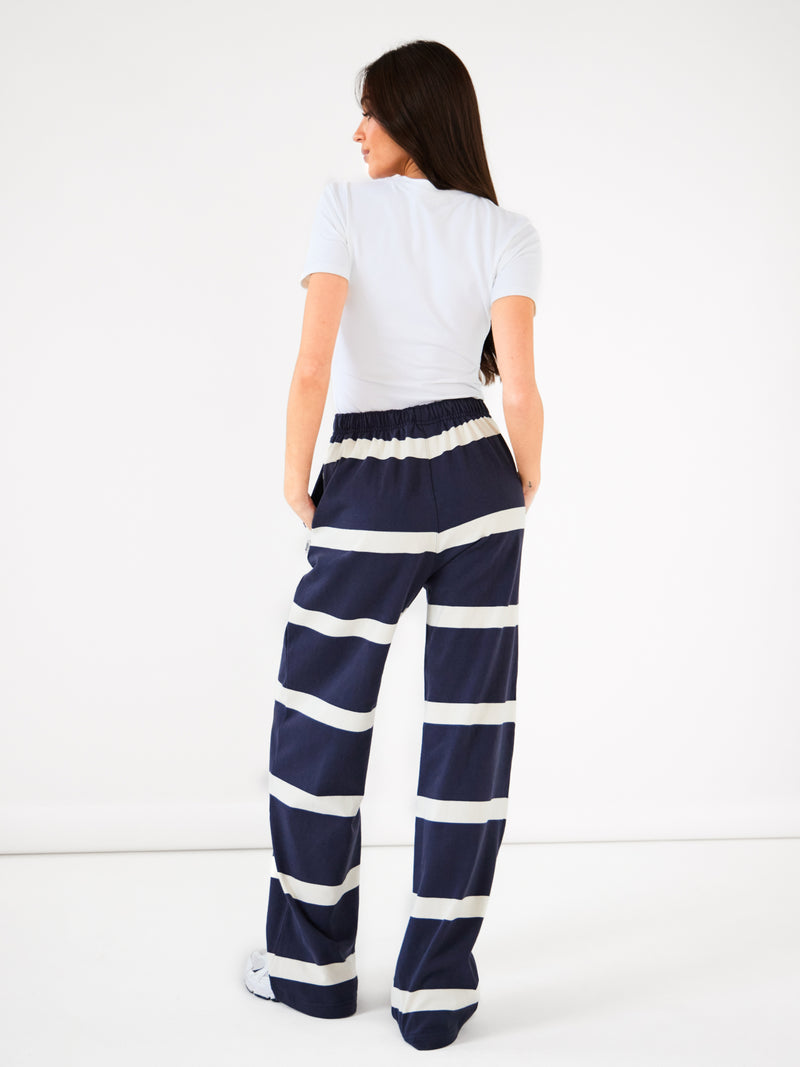 Tilly Striped Trousers - True Navy