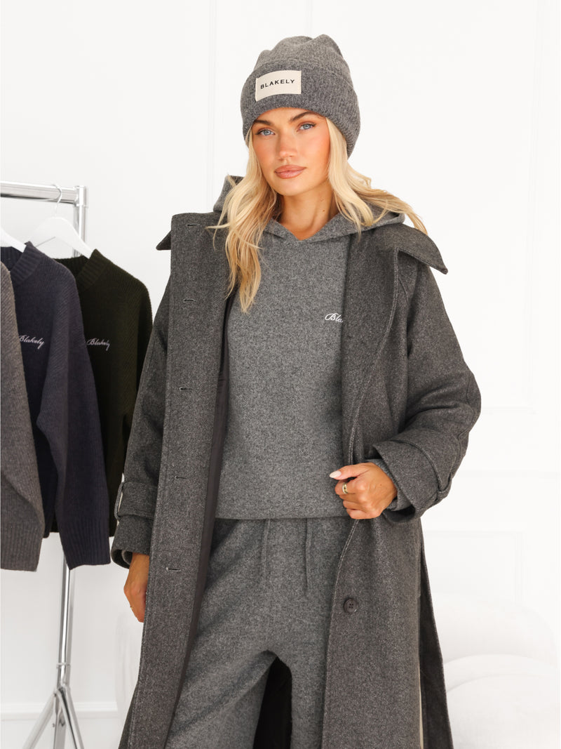 Madalyn Longline Coat - Anthracite