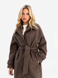 Madalyn Longline Coat - Braun