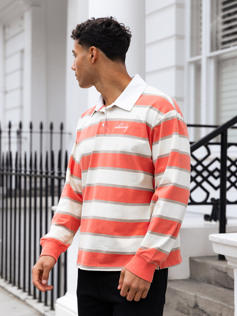 Stanley Stripe Rugby Shirt - Orange Mix