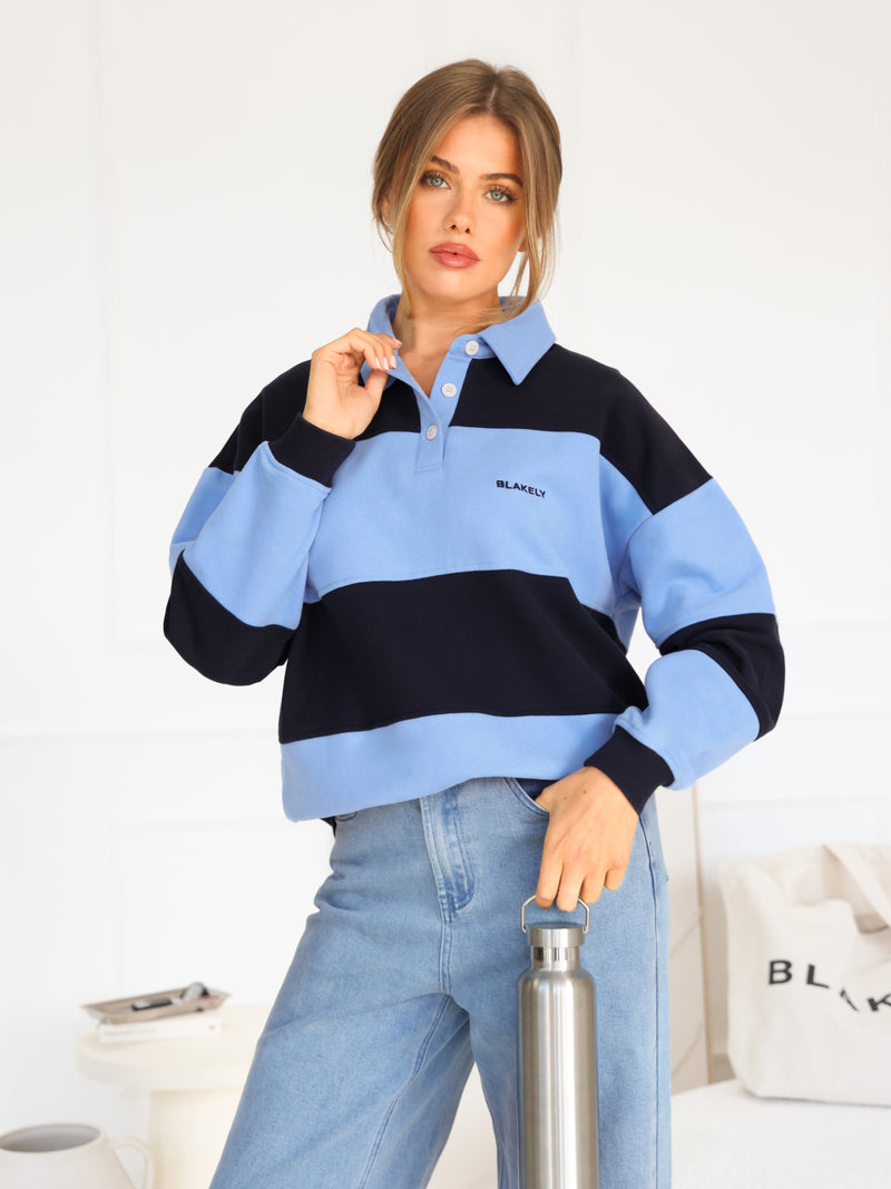 Harper Rugby Shirt - Navy & Blue