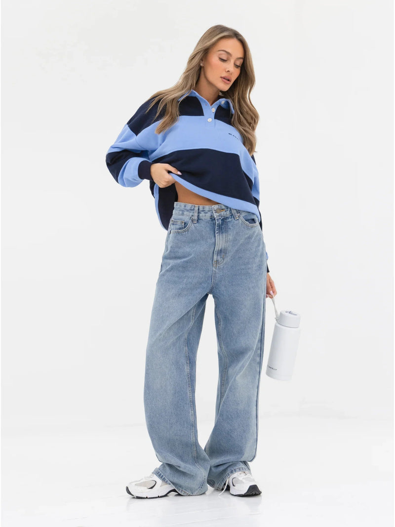 Harper Rugby Shirt - Marineblau & Blau