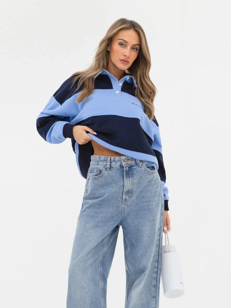 Harper Rugby Shirt - Marineblau & Blau