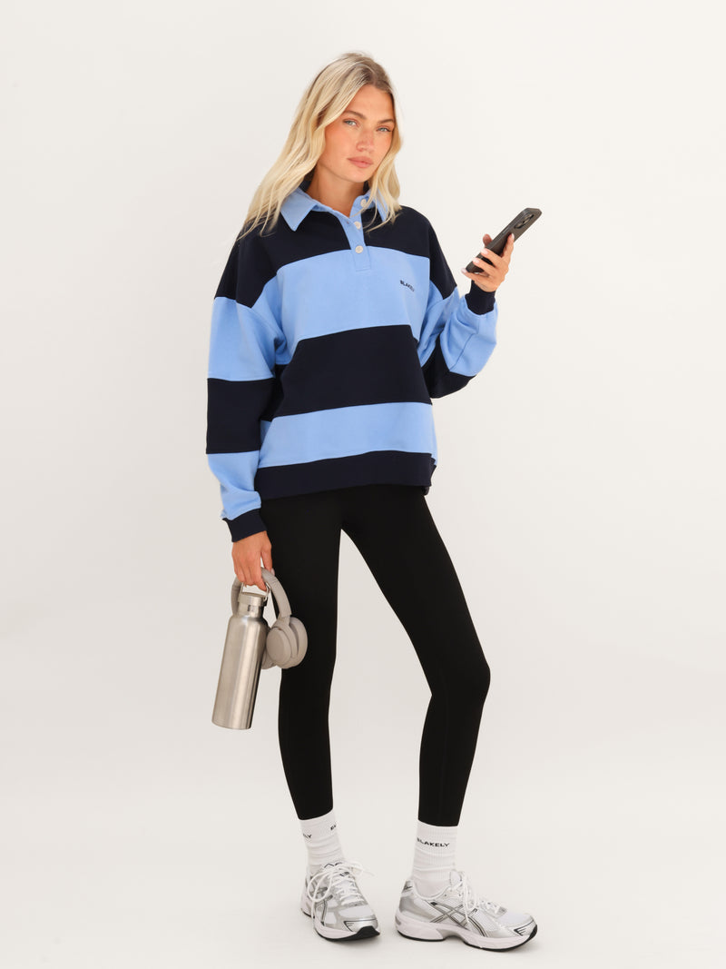 Harper Rugby Shirt - Navy & Blue