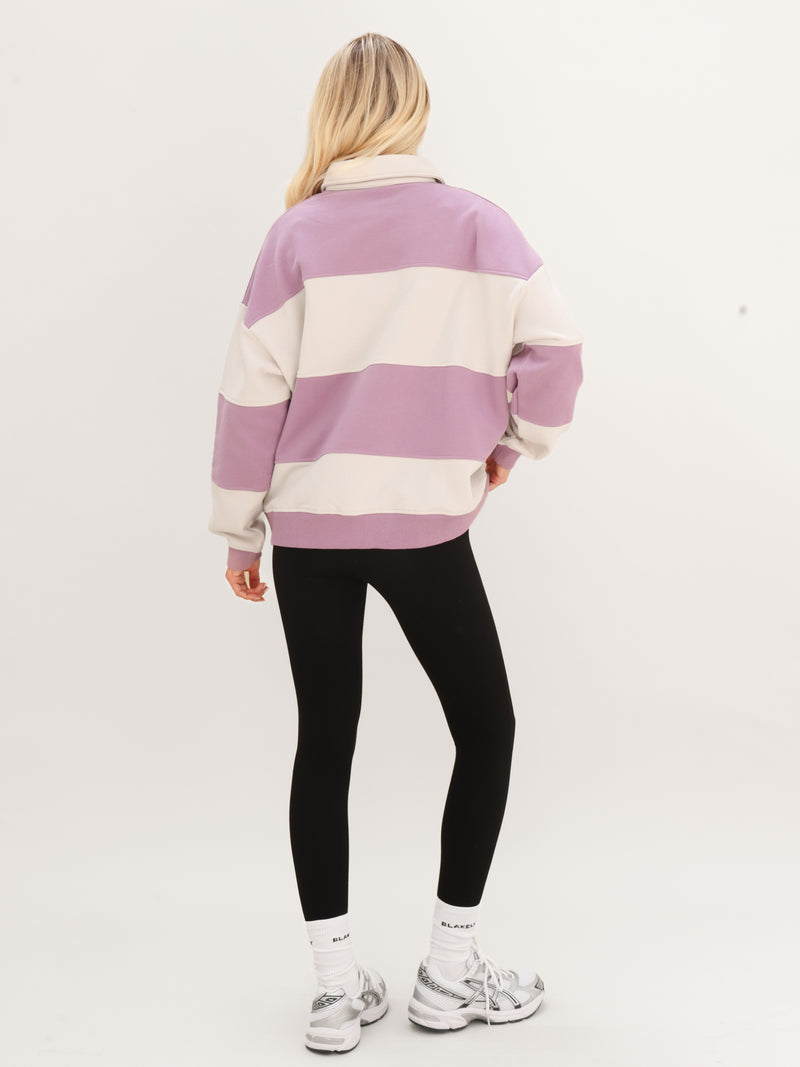Harper Rugby Shirt - Flieder & Cremeweiß