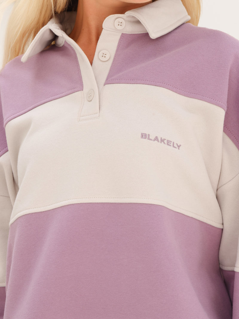 Harper Rugby Shirt - Flieder & Cremeweiß
