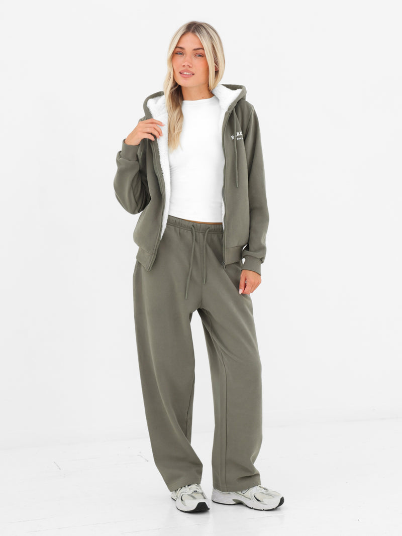 Heritage Oversized Sweatpants - Vert Safari