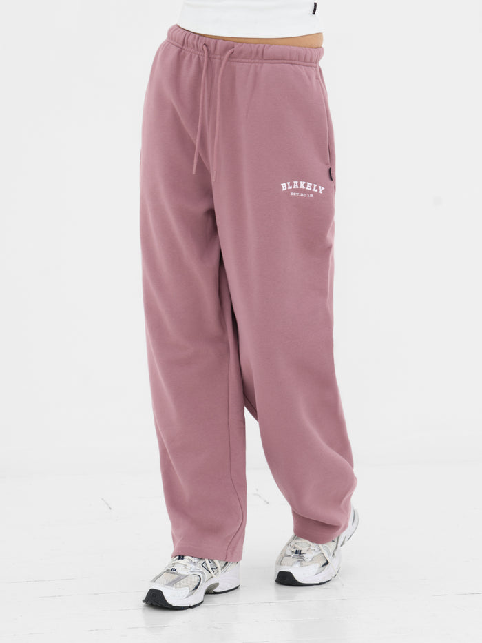 Heritage Oversized Sweatpants - Stoffig roze