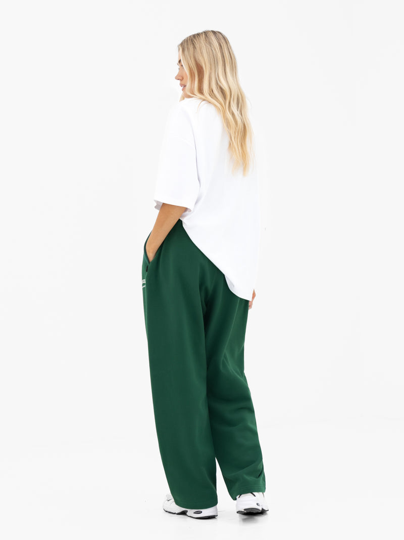 Varsity Ultra Oversized T-Shirt - White & Pine Green