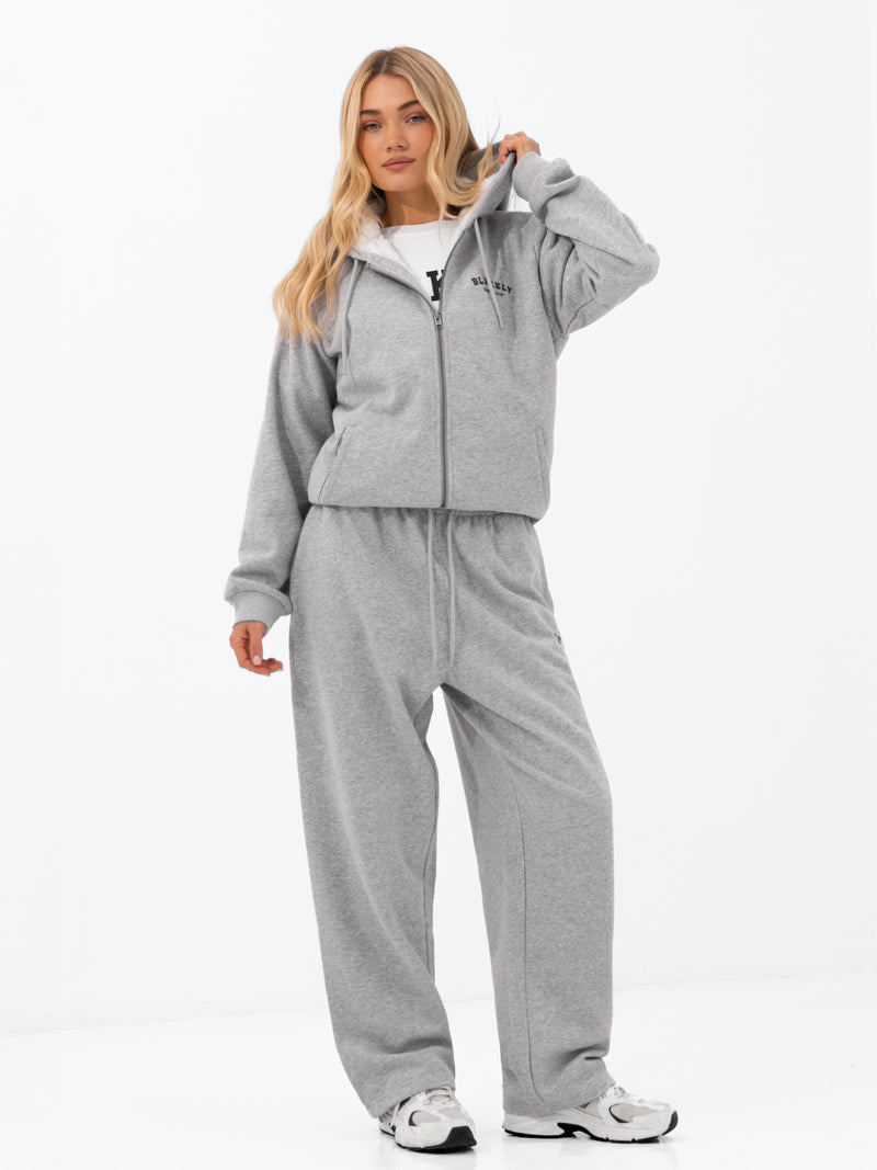 Heritage Wide Leg Sweatpants - Marl Grey