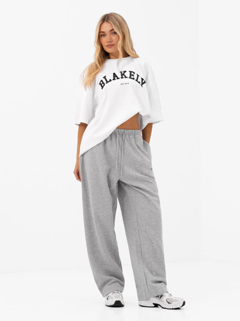 Heritage Wide Leg Sweatpants - Marl Grey