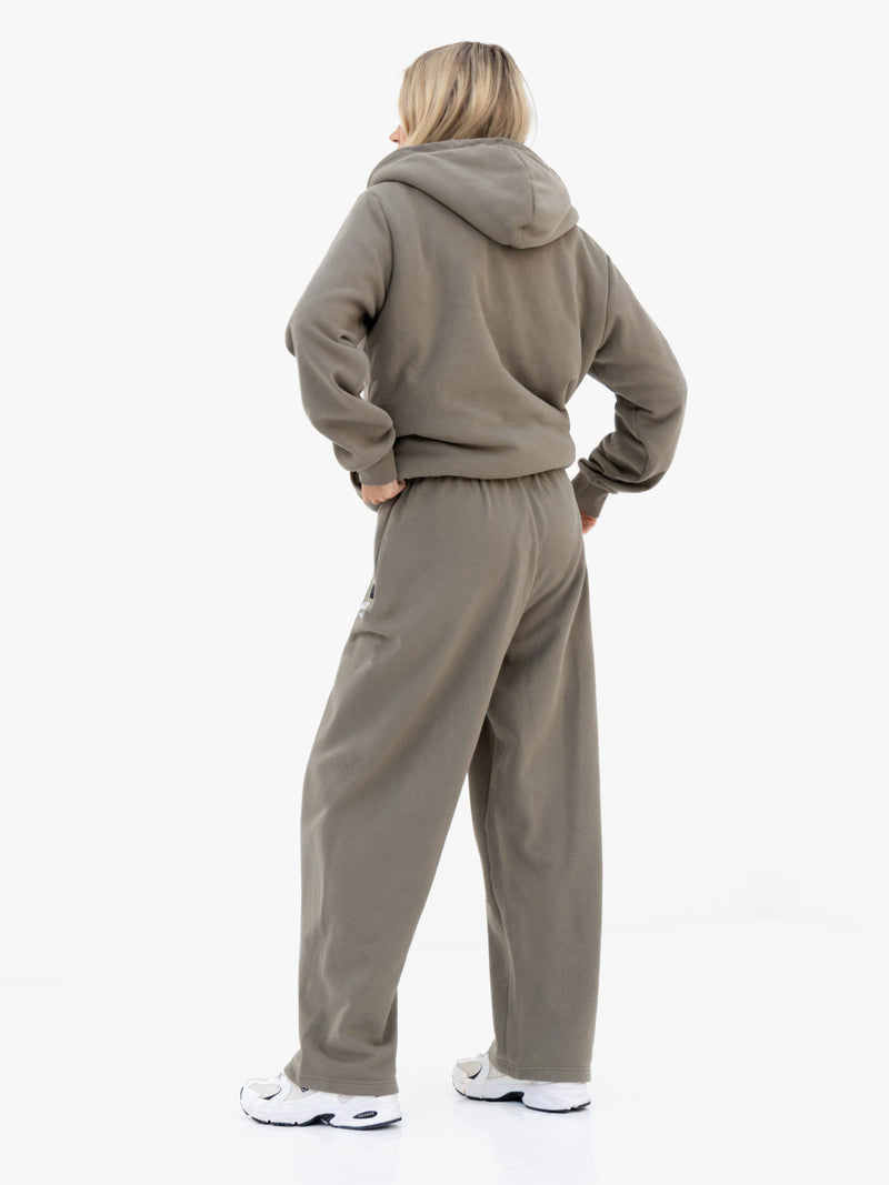 Heritage Oversized Full Zip Hoodie - Safari Green