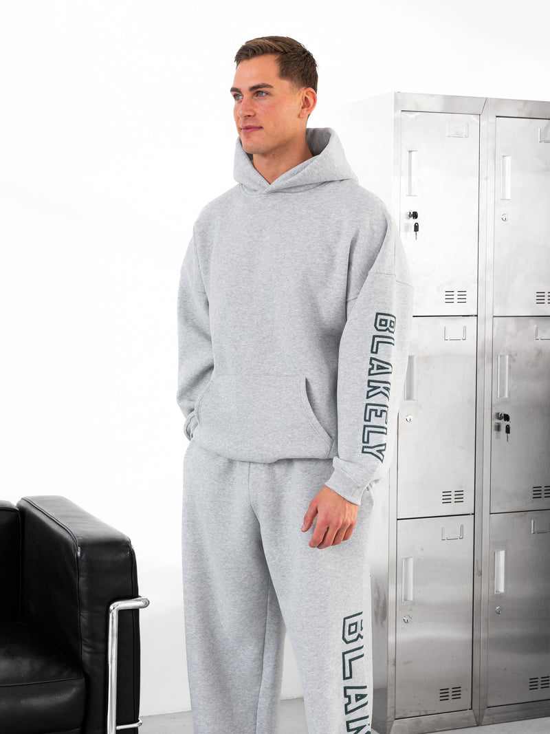 Miles Wide Leg Sweatpants - Marl Grey