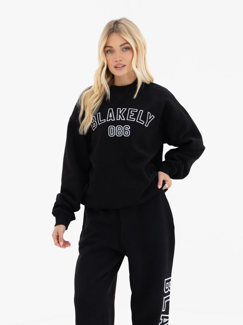 Alexis Wide Leg Sweatpants - Black