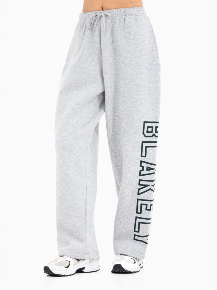 Alexis Wide Leg Sweatpants - Mergelgrau