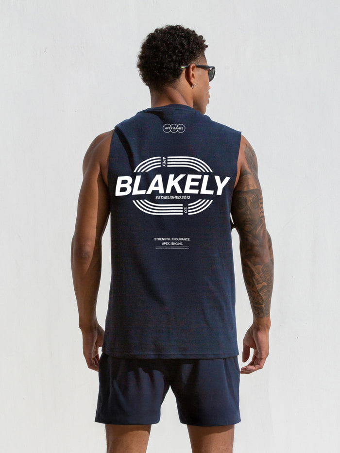 Track Active Vest Top - True Navy