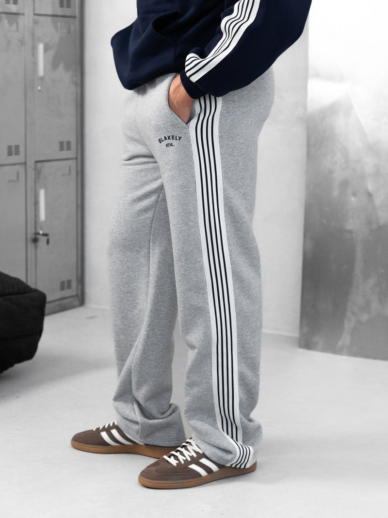 Zayd Wide Leg Sweatpants - Marl Grey