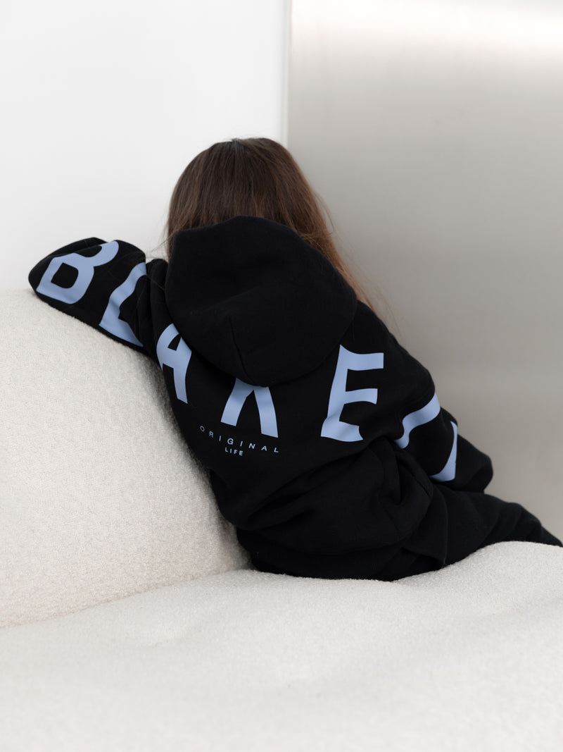 Mini Blakely Hoodie - Schwarz & Blau