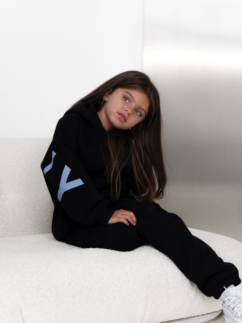 Mini Blakely Hoodie - Schwarz & Blau