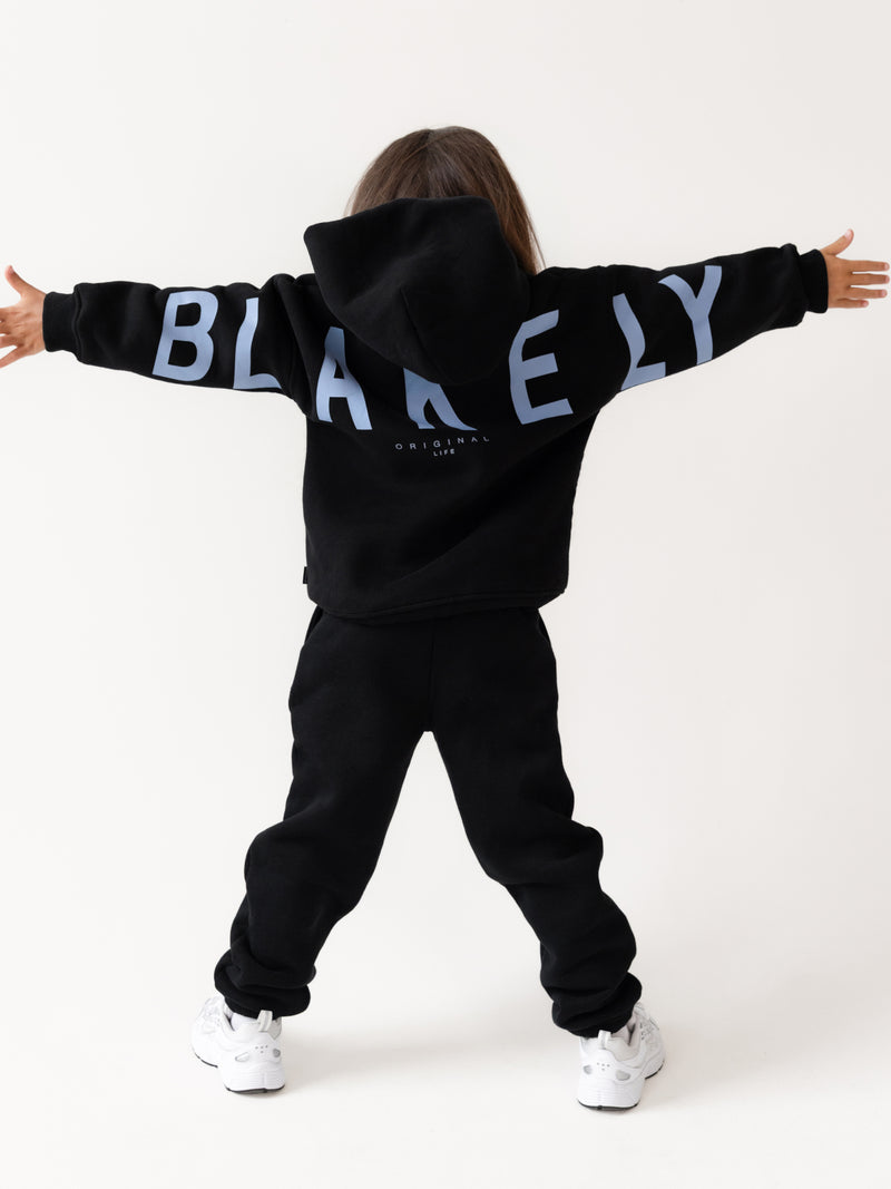 Mini Blakely Hoodie - Schwarz & Blau
