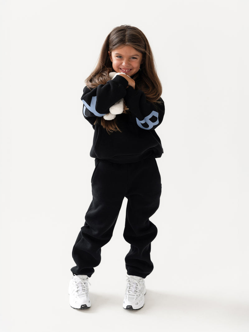 Mini Blakely Hoodie - Schwarz & Blau