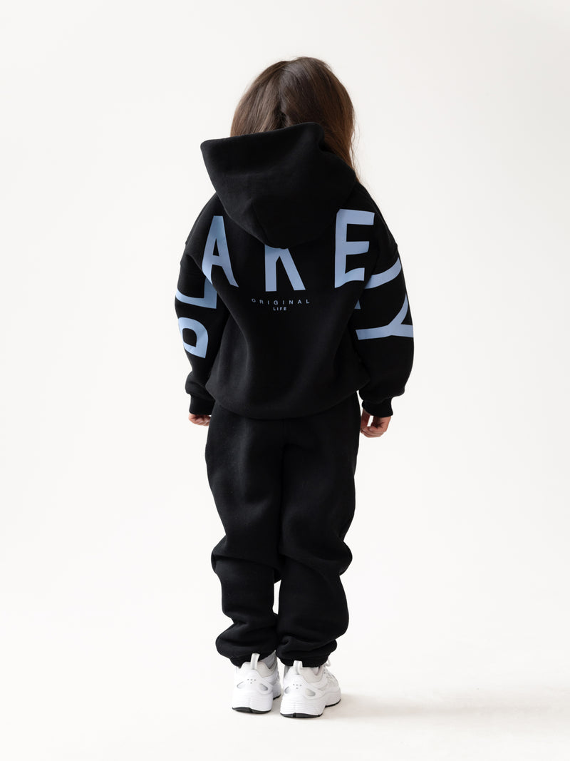 Mini Blakely Hoodie - Schwarz & Blau