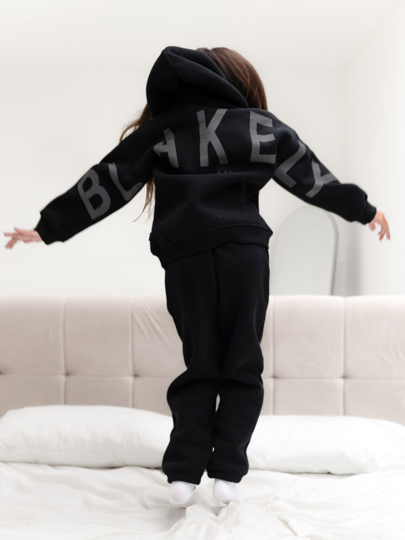 Mini Blakely Hoodie - Schwarz in verschiedenen Nuancen