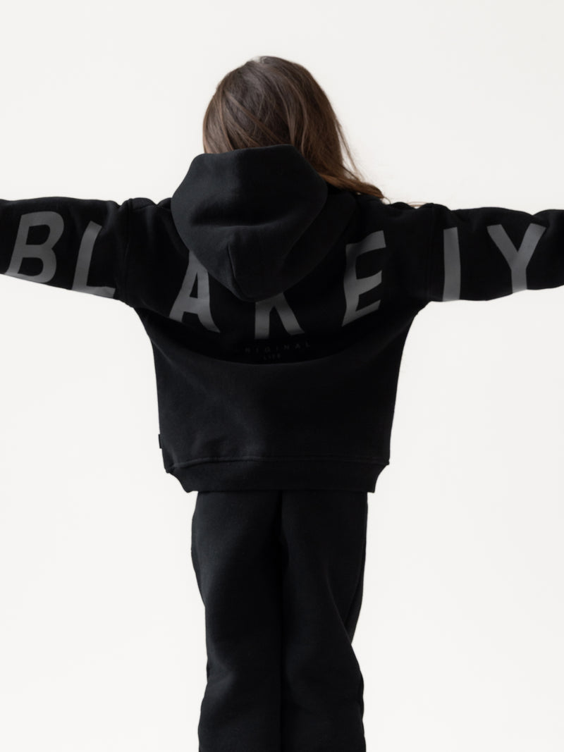 Mini Blakely Hoodie - Schwarz in verschiedenen Nuancen