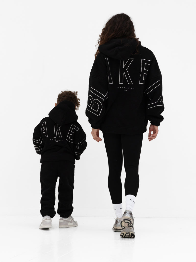 Mini Blakely Borg Hoodie - Schwarz