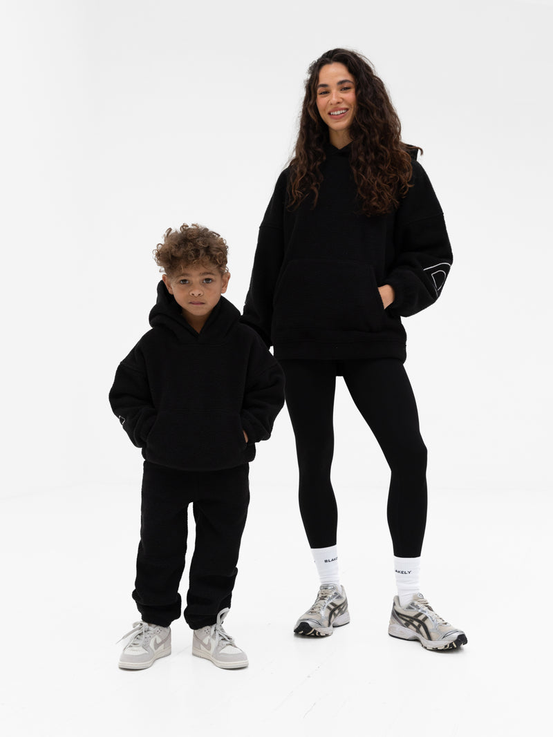 Mini Blakely Borg Hoodie - Schwarz